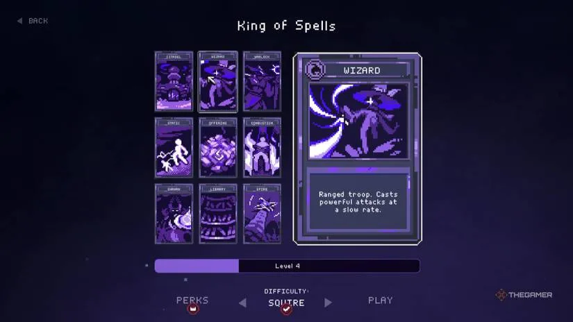 Wizard card in the card interface
