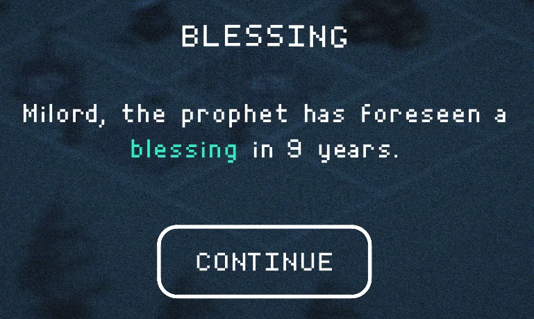 Prophet forecast describing a delayed blessing